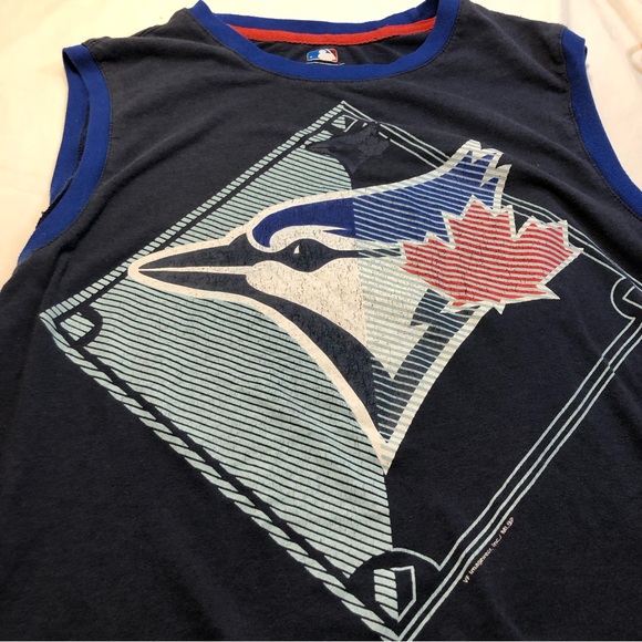 Toronto Blue Jays Tank No sleeve Tee Distressed Look Med - Picture 7 of 9